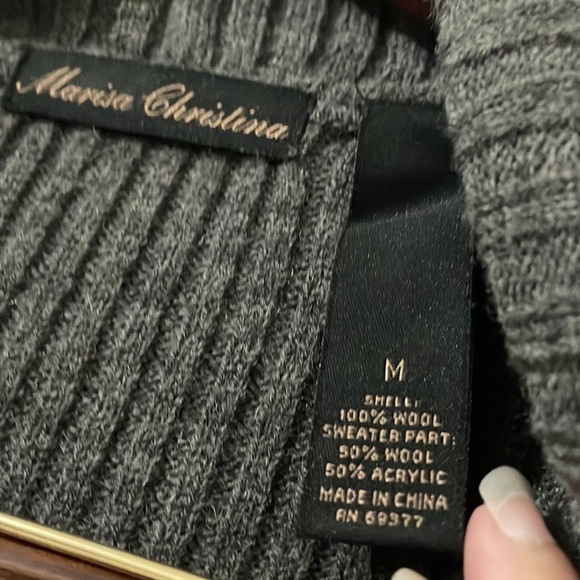 Marisa Christina Large Collar Wool Sweater Size M - Picture 3 of 6